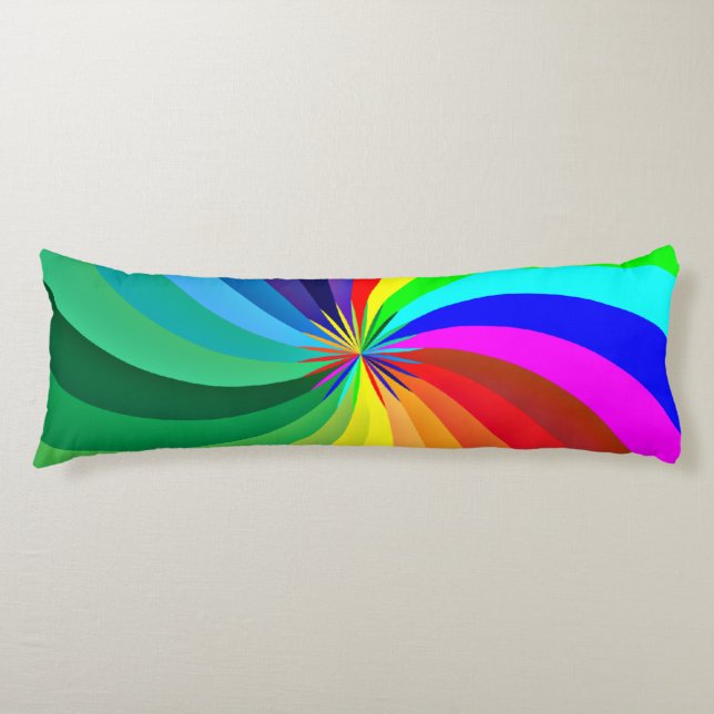 Rainbow Coloured Mandala-46556 Body Cushion (Front)