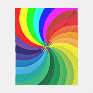 Rainbow Coloured Mandala-46556 Fleece Blanket