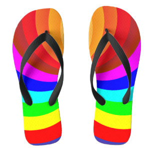 Rainbow Coloured Mandala-46556 Flip Flops