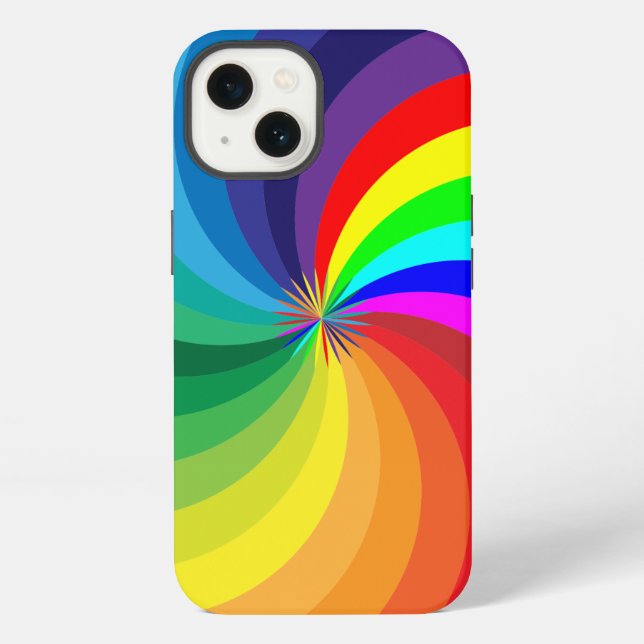 Rainbow Coloured Mandala-46556 iPhone Case (Back)