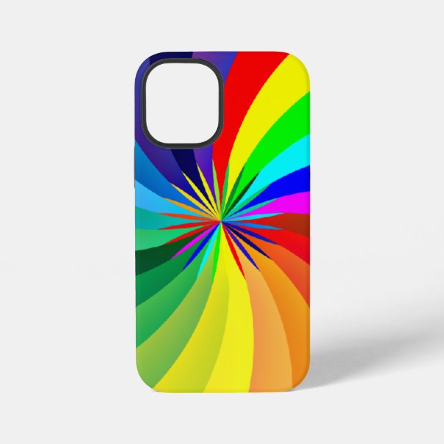 Rainbow Coloured Mandala-46556 iPhone Case (Back)