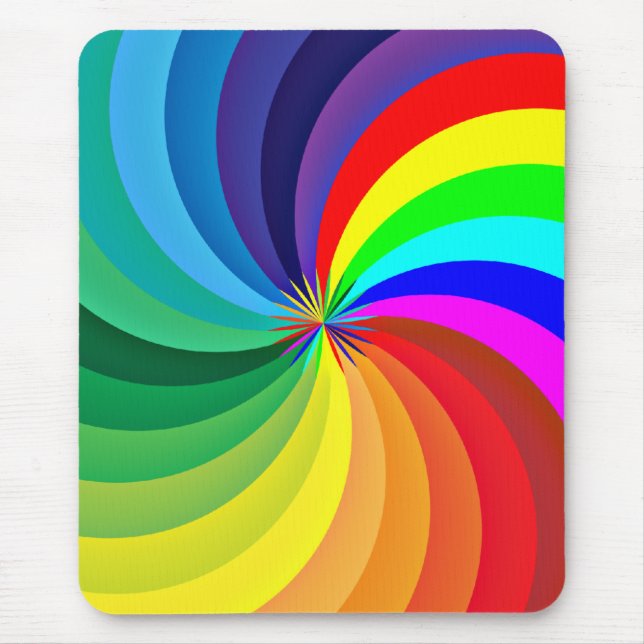 Rainbow Coloured Mandala-46556 Mouse Mat (Front)
