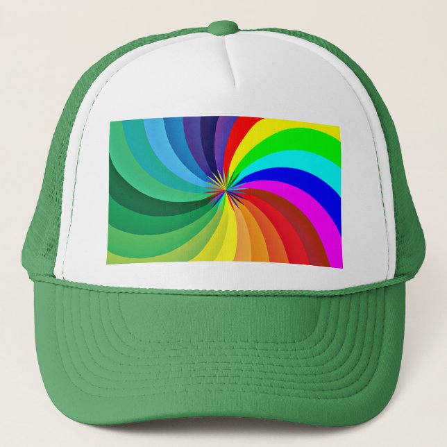 Rainbow Coloured Mandala-46556 Trucker Hat (Front)