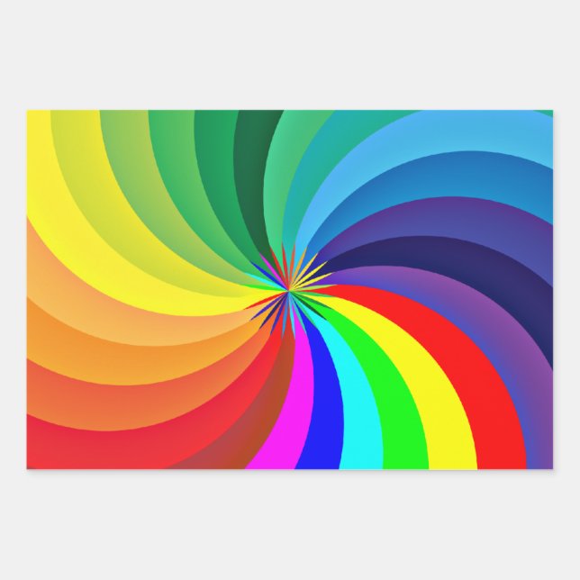 Rainbow Coloured Mandala-46556 Wrapping Paper Sheet (Front)