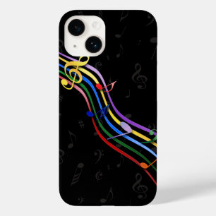 Rainbow Coloured Music Case-Mate iPhone 14 Case