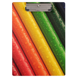 Rainbow Coloured Pencils Clipboard