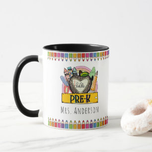 Rainbow Coloured Pencils Teacher Mug