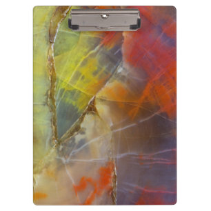 Rainbow Coloured Petrified Wood Clipboard