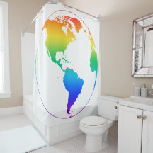 Rainbow coloured planet earth