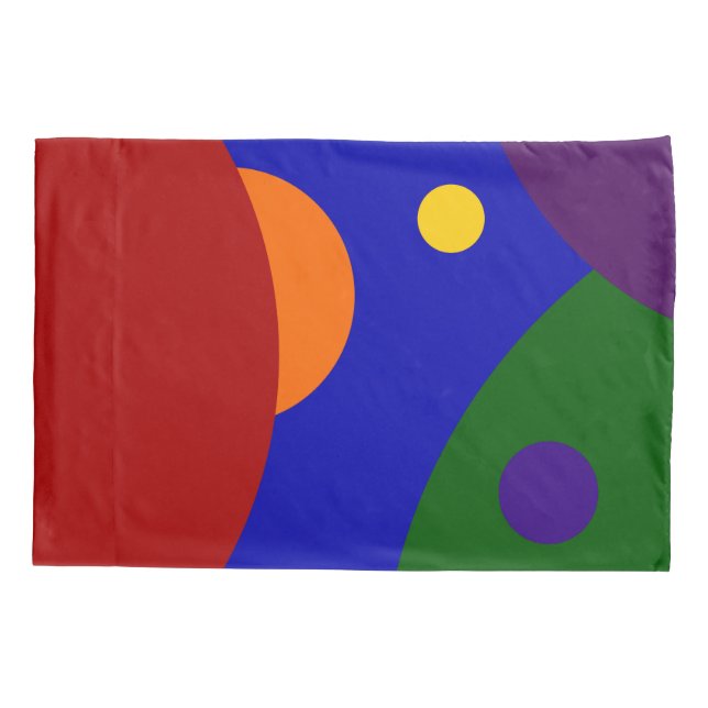 Rainbow Coloured Planets Pillowcase (Back)