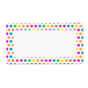 Rainbow Coloured Polka Dots Fun Happy Pattern