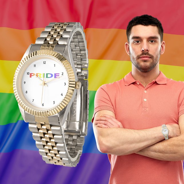 Rainbow Coloured Pride Word Watch (Rainbow Colored Pride Word Watch)