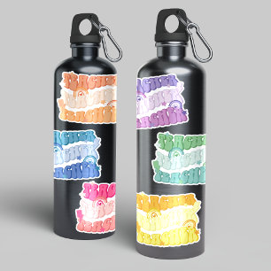 Rainbow Coloured Retro Teacher Vinyl Sticker Pack