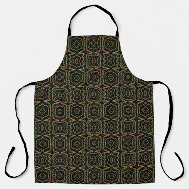 Rainbow Coloured Seurat Style Pointillism Pattern Apron (Front)