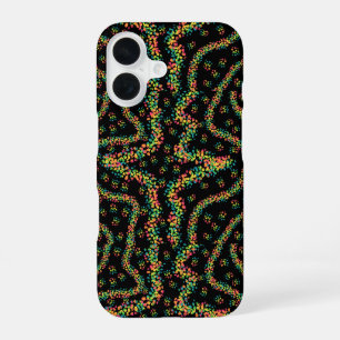 Rainbow Coloured Seurat Style Pointillism Pattern iPhone 16 Case