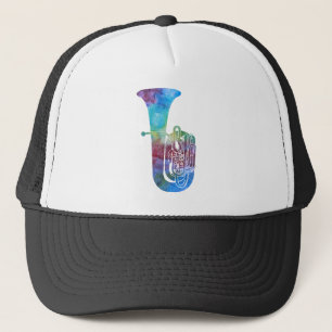 Rainbow Coloured Tuba Trucker Hat