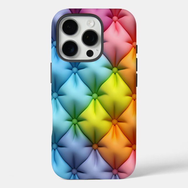 Rainbow coloured tufted appearance Case-Mate iPhone case (Back)