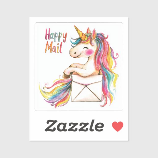 Rainbow Coloured Unicorn (Sheet)