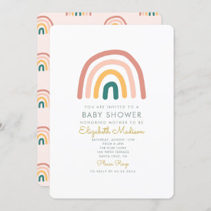 Rainbow Colourful Baby Shower  Invitation