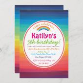 Rainbow Colourful Birthday Party Invitation (Front/Back)