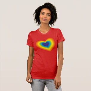 rainbow colourful heart T-Shirt