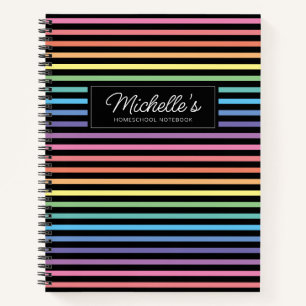 Rainbow Colourful Homeschool Copy Work Notebook