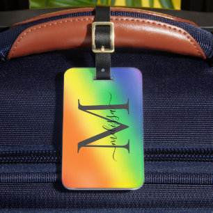 Rainbow Colourful Luggage Tag