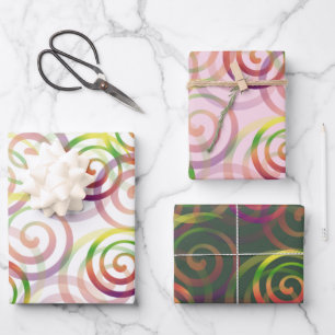 Rainbow Colourful Modern Pattern Wrapping Paper Sheet
