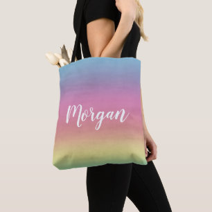 Rainbow Colourful Pastel Tote Bag