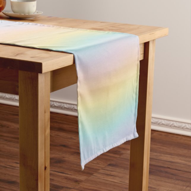 Rainbow Colourful Table Runner (In Situ)