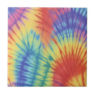 Rainbow Colourful Tie Dye Pattern Tile