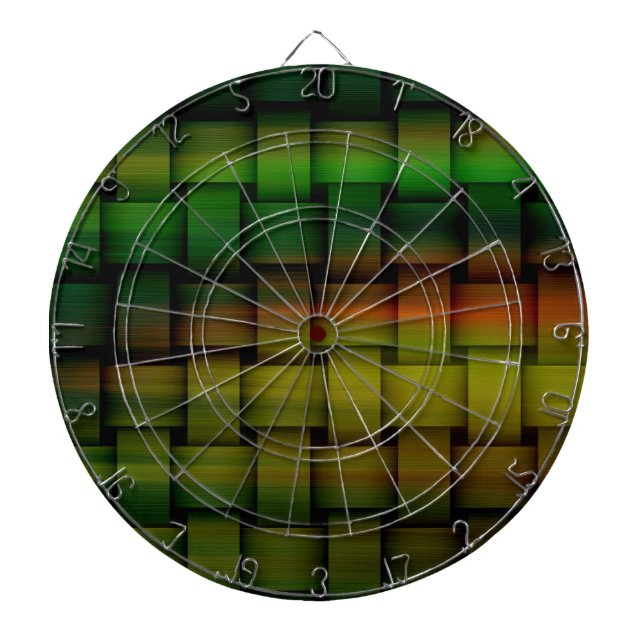 Rainbow colourful wicker art graphic design 2 dartboard (Front)