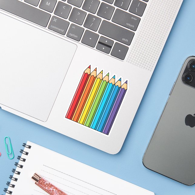 Rainbow Colouring Pencils (Laptop w/ iPhone)