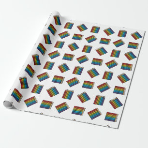 Rainbow Colouring Pencils Wrapping Paper