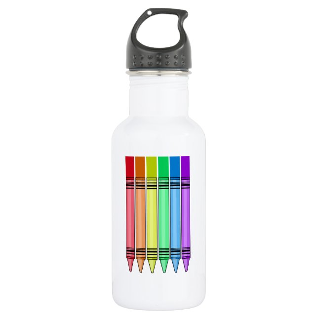 Rainbow Colours 532 Ml Water Bottle (Front)