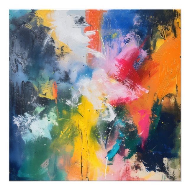 Rainbow Colours Abstract Art Photo Print (Front)