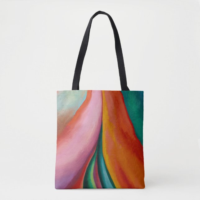 Rainbow colours abstract painting Georgia O'Keeffe Tote Bag (Front)