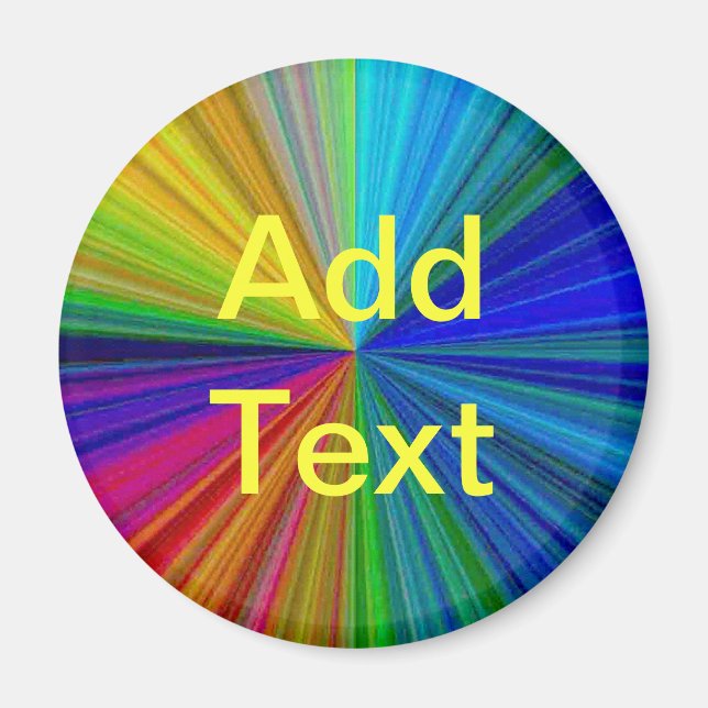 Rainbow Colours Add Quote Magnet (Front)