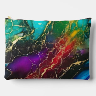Rainbow Colours Alcohol Ink Painting Accessory Pouch