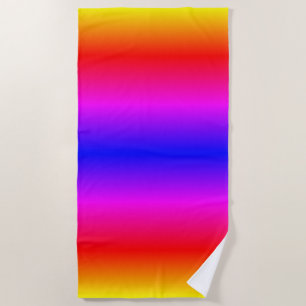 Rainbow Colours Beach Towel Neon Fresh Colour Desi