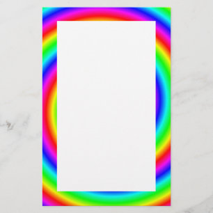 Rainbow Colours. Bright and Colourful Spiral. Stationery