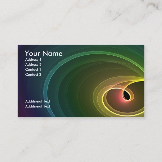Rainbow colours business card (Front)