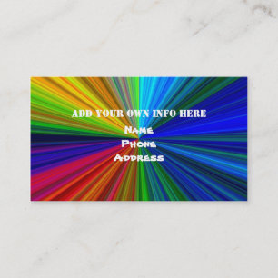 Rainbow colours business card