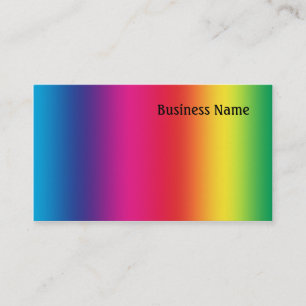 Rainbow colours business card
