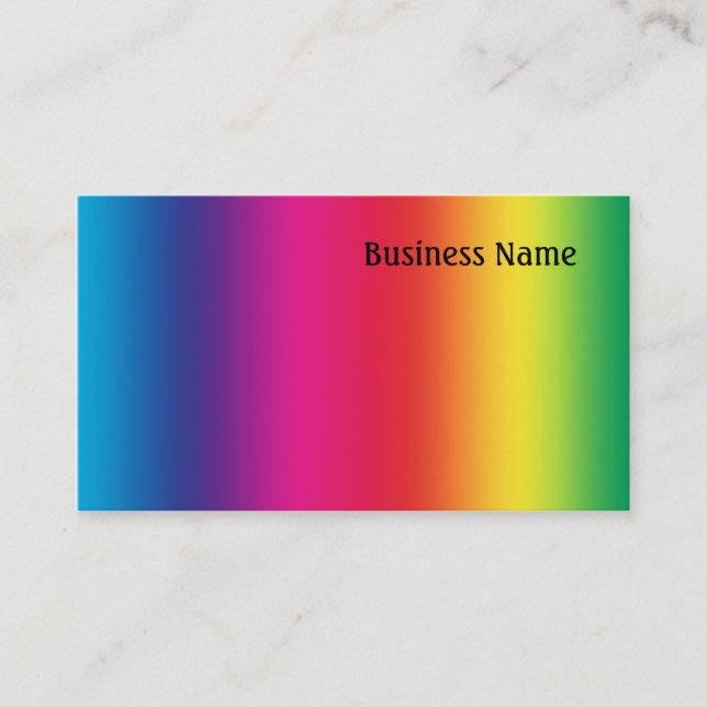 Rainbow colours business card (Front)