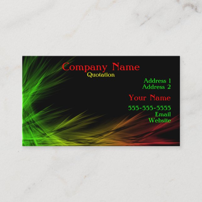Rainbow colours business cards (Front)