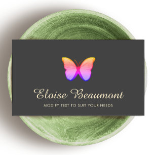 Rainbow Colours Butterfly Nature Business Card