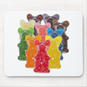 rainbow colours candy lover gummy bear mouse mat