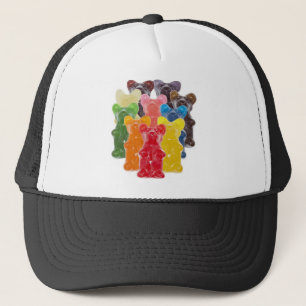 rainbow colours candy lover gummy bear trucker hat