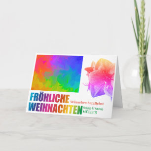Rainbow colours Christmas Card